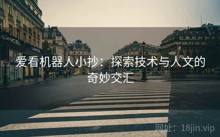 爱看机器人小抄：探索技术与人文的奇妙交汇